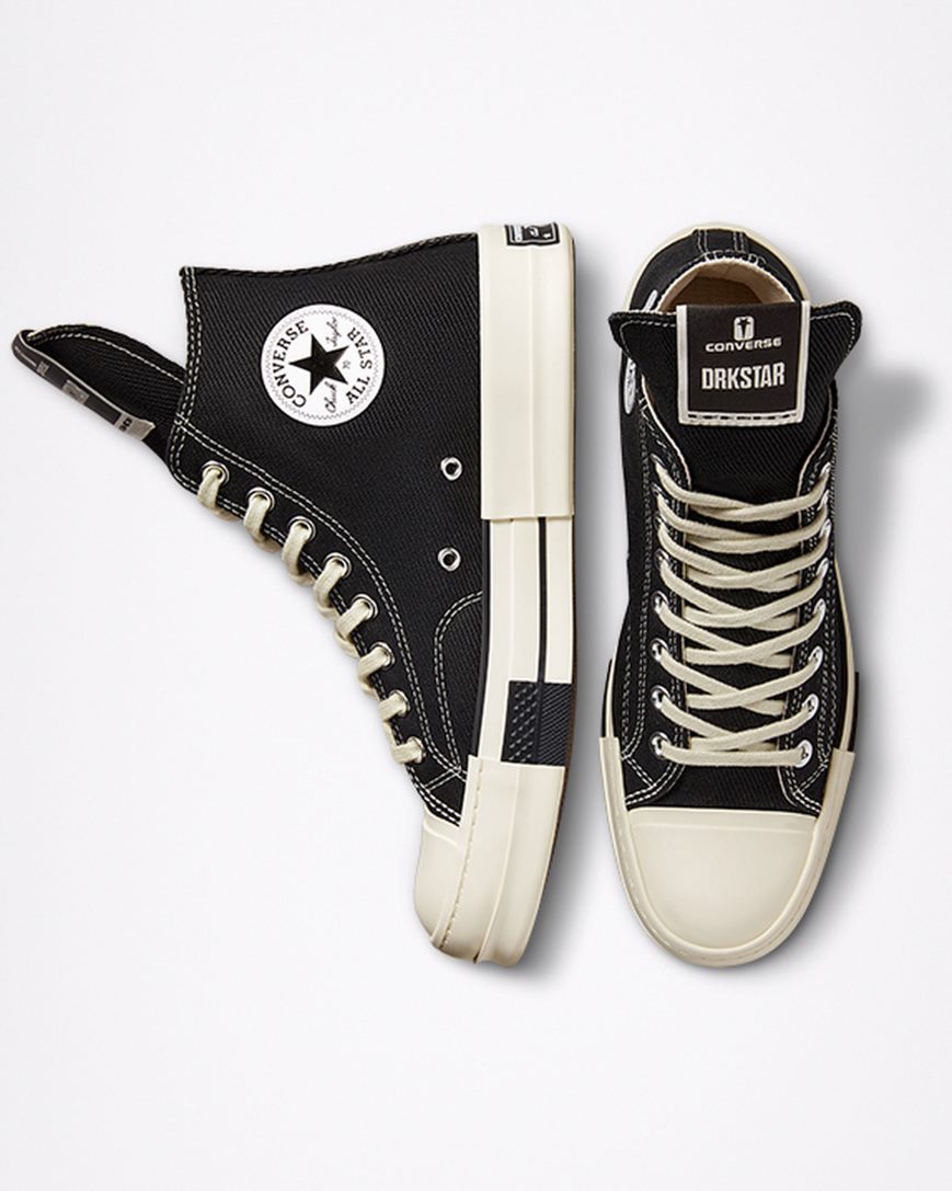 Women's Converse x DRKSHDW DRKSTAR Chuck 70 High Top Shoes Black | AU 8C5E4F